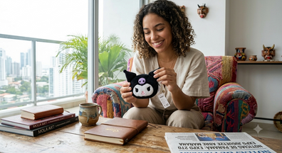 Llavero peluche kuromi grande