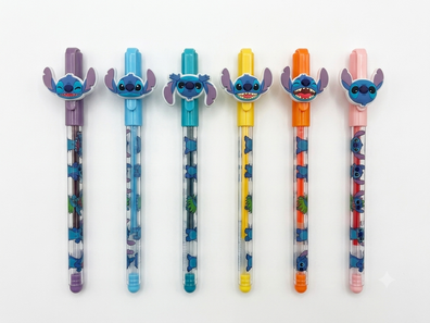 Set de bolígrafos de colores Stitch