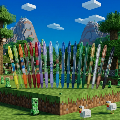 Set de bolígrafos de Minecraft 20 super colores