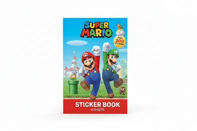 Cuaderno de Stickers 4 hojas Mario