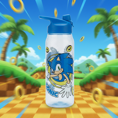 Botella sonic transparente summer azul