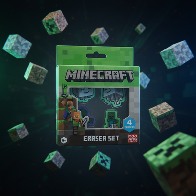 Set de Borradores coloridos de Minecraft