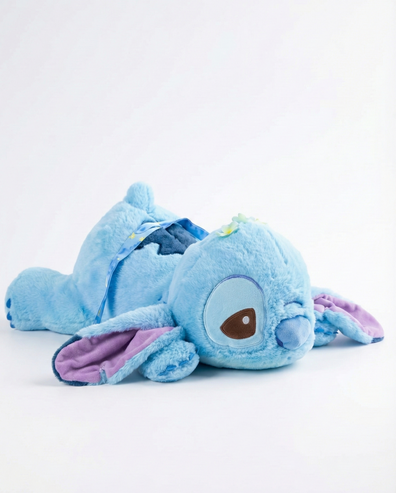 Peluche Stitch Acostado con Flores