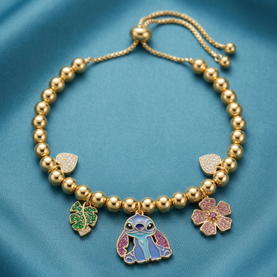 Pulsera Stitch Elegante  Acero inoxidable bañado en oro