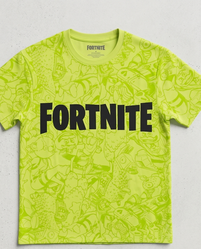 Sueter, Franela, Tshirt Fortnite verde para niños
