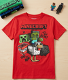 Sueter, Franela, Tshirt Minecraft Roja Para Niños