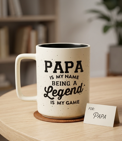 Taza Papa Is my Name Being a Legend is My Game