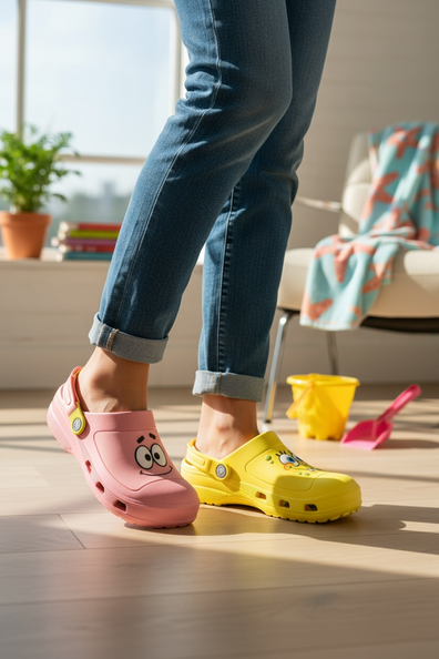 Sandalias Bob Esponja y Patricio tipo crocs