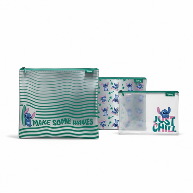 Set de 3 bolsos  viajeros Stitch