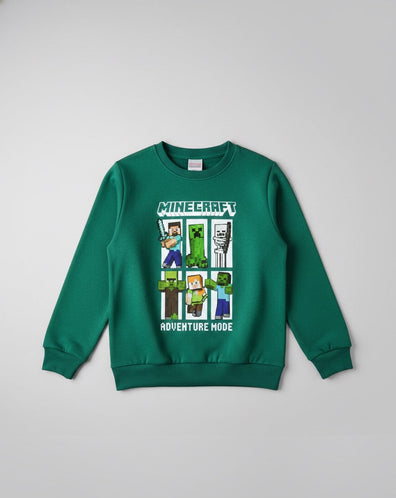 Abrigo sueter Minecraft manga larga