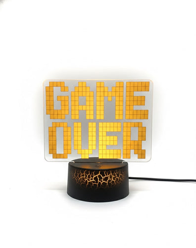 Lampara Neon 3d Game Over