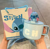 Taza Stitch Con tapa y soporte de telefono