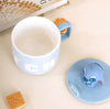 Taza Stitch Con tapa y soporte de telefono