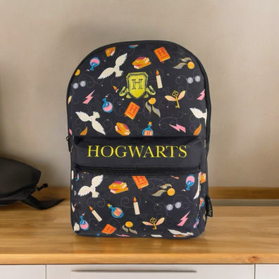 Bolso BackPack Negro harry Potter Hogwarts