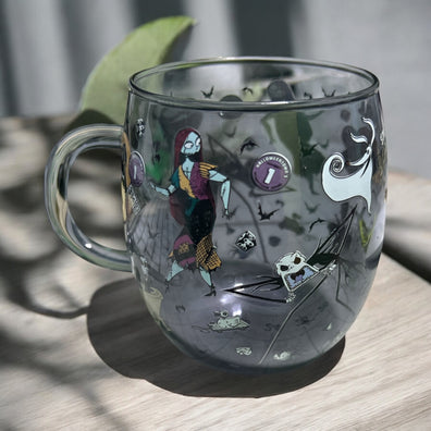 Taza de vidrio negra Jack Skeleton The Nightmare before christmas