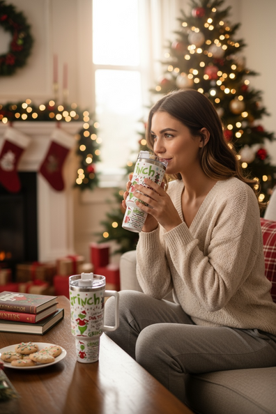 Vaso Grande Termico The Grinch Blanco Joy to the world