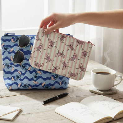 2pack Bolso o Cosmetiquera Stitch y Angel