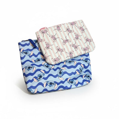 2pack Bolso o Cosmetiquera Stitch y Angel
