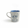 Taza Stitch Blanca Silueta Azul