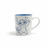 Taza Stitch Blanca Silueta Azul