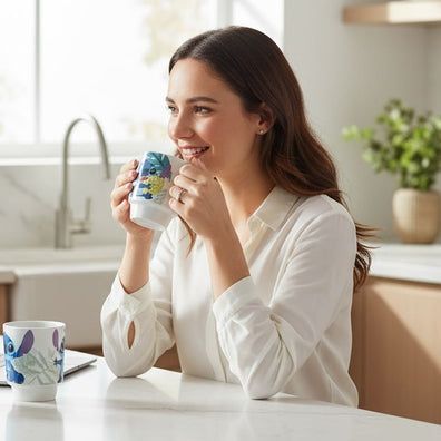 Tazas Stitch Blancas