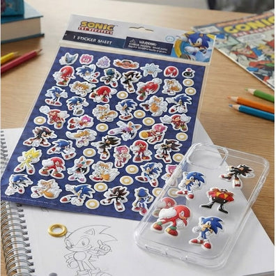 Hoja de Sticker 3D Sonic