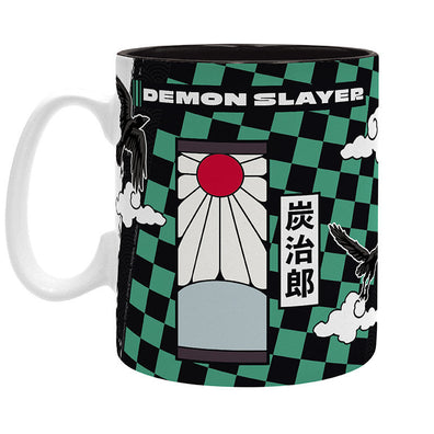 Taza Demon Slayer Tanjiro black & green 460 Ml