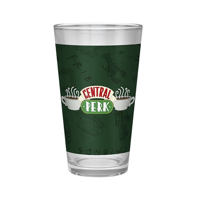 Set de regalo friends - Vaso cristal + Pin + Cuaderno de bolsillo "Central Perk"
