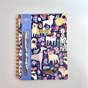 Libreta o Agenda con Boligrafo Perritos