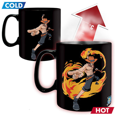 Taza Change Color Luffy & Ace One Piece