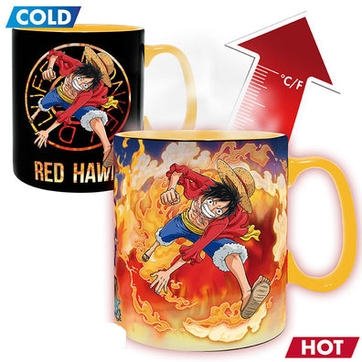 Taza Change Color One Piece Luffy & Sabo
