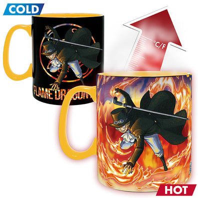 Taza Change Color One Piece Luffy & Sabo
