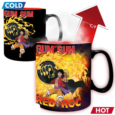 Taza One Pice Change Color Luffy vs Kaido