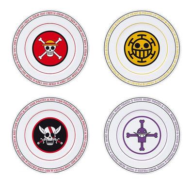 One Piece  - Set de 4 Platos - Emblemas