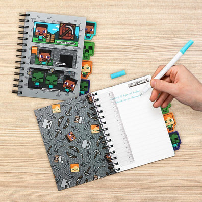 Cuaderno o Libreta con Divisiones Minecraft