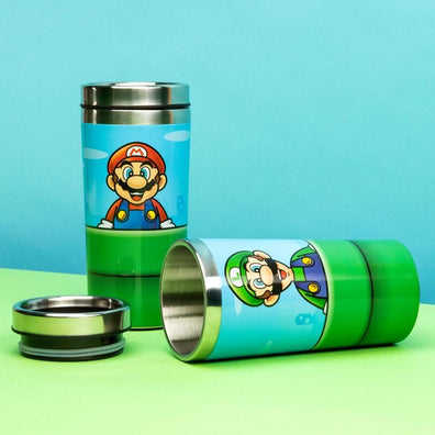 Vaso Térmico con Tapa Mario Bros