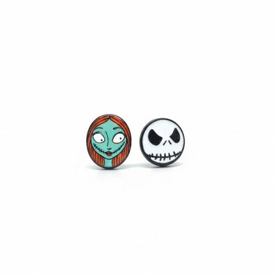 Aretes Zarcillos Jack Skellington y Sally