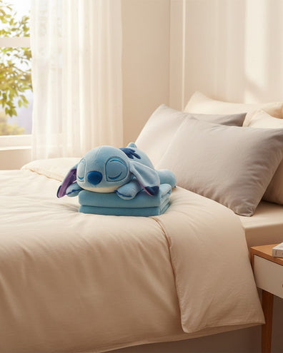Peluche Almohada con Manta Stitch Dormido