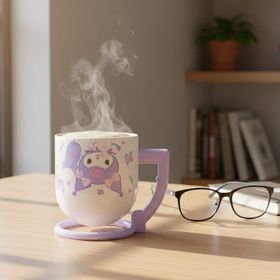 Taza de plástico con soporte Kuromi