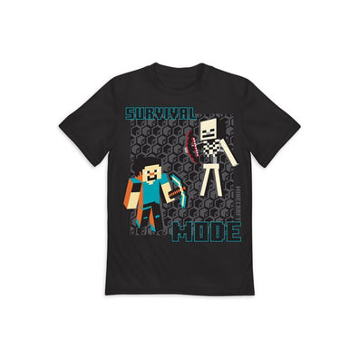 Franela, tshirt, sueter Minecraft Creeper Negra Survival Mode
