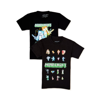 Franela Minecraft Negra Charged Creeper