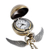 Collar Reloj Snitch Dorada Harry Potter Cadena Textura Bronce