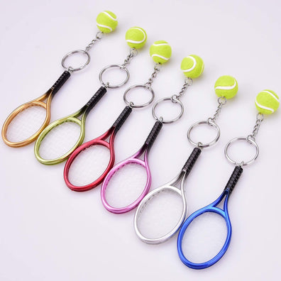 Llavero tennis raqueta y pelota