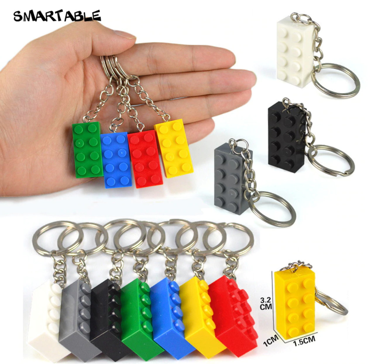 Llaveros Bloques tipo lego