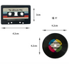Magnéticos Retro casette y disco de vinyl