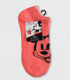 Paquete de 6 Medias cortos de Mickey y Minnie Mouse para mujer - Blanco/Rojo/Azul 4-10