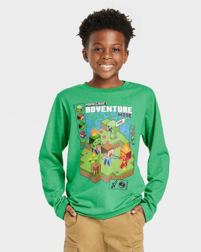 T-shirt con grafica Minecraft