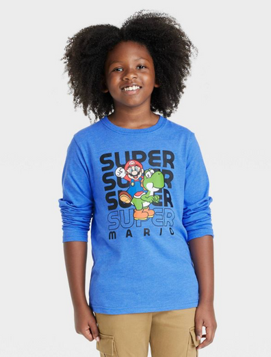 Franela, sueter, tshirt super Mario bros y Yoshi manga larga