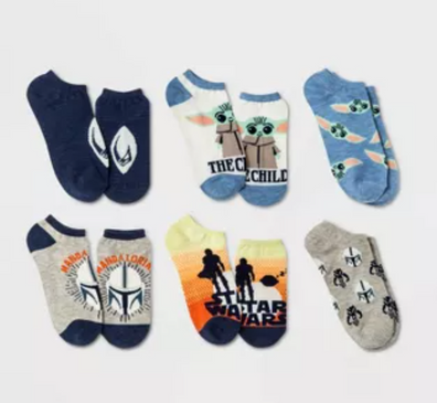 Set 6 medias para dama o niño Star Wars 5pack