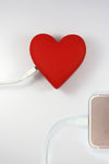 Powerbank bateria externa corazón rojo